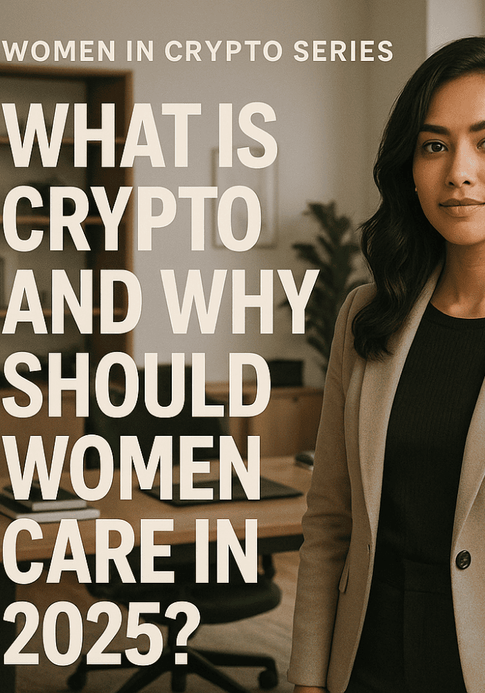 Diverse group of women—remote worker, nurse, mom, and entrepreneur—exploring cryptocurrency on laptops and smartphones in modern work-from-home setups.